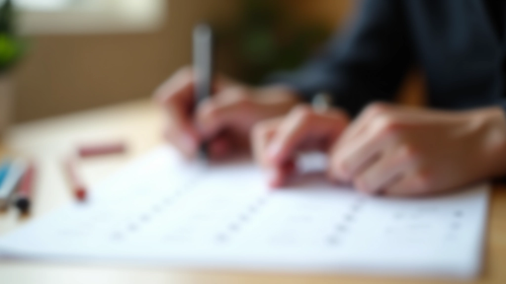 Hands marking dates on a physical calendar with colored pens, planning board with sticky notes
