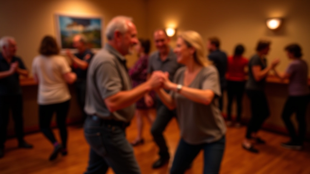 Salsa dancing couple